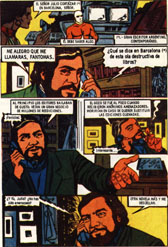 Una página de la historieta (pastiche), Fantomas vs. los vampiros multinacionales de Julio Cortázar