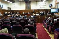 Sesión de la Suprema Corte en la que el ministro presidente, Mariano Azuela, presentó su último informe al frente de la institución, el viernes pasado