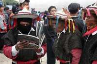 Participantes en el Encuentro de los Pueblos Zapatistas con los Pueblos del Mundo