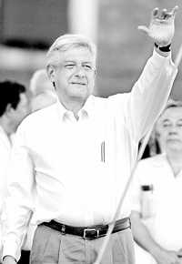 Andrés Manuel López Obrador, durante una asamblea en el Zócalo capitalino, el pasado 3 de septiembre