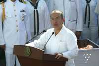 El presidente Felipe Calderón durante su sexto encuentro con las fuerzas armadas en lo que va de su gobierno, ayer en Acapulco