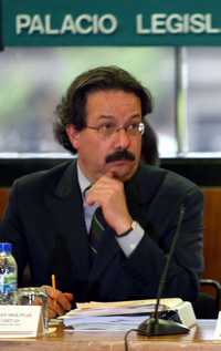 El director del IMSS, Juan Molinar Horcasitas, durante su comparecencia en la Cámara de Diputados