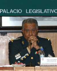 El general Guillermo Galván Galván, durante su comparecencia en la Cámara de Diputados