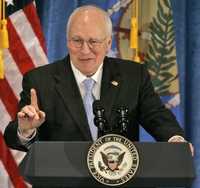 El vicepresidente estadunidense, Dick Cheney, el viernes 27 en Tulsa, Oklahoma