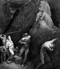 Dante, Virgilio y presuntos asambleístas del DF, según Gustave Doré