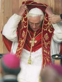 El papa Benedicto XVI, el domingo pasado en Aparecida, Brasil, donde inauguró la quinta conferencia del Celam