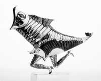 Benda, escultura en plata 0.925, de Francisco Toledo, forma parte de la muestra México destellos de plata. Tane, que hoy se inaugura a las 19 horas en el Museo Franz Mayer