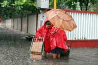 Aspecto de los efectos de las lluvias que han azotado partes de Veracruz