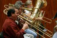 Ensayo de la sección de alientos de la Orquesta Filarmónica de la Ciudad de México en marzo de 2006