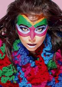 Una de las imágenes promocionales del nuevo material de Björk, distribuida en su sitio de Internet
