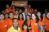 El mandatario michoacano, Lázaro Cárdenas Batel, presidió la ceremonia de inicio de actividades del Voluntariado Juvenil 2007
