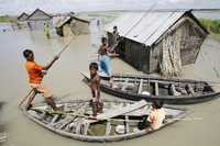 El cambio climático ha alterado el patrón de lluvias en todo el planeta. En la imagen, inundación en Bangladesh. Aproximadamente dos terceras partes de esa nación asiática se encuentran anegadas
