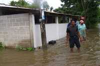 Comunidad de Xochicalco, municipio de Villa Comaltitlán, Chiapas, donde al menos 50 familias resultaron afectadas por el desbordardamiento del río Despoblado