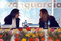La perredista Ruth Zavaleta, presidenta de la mesa directiva de la Cámara de Diputados, y Margarita Zavala, esposa de Felipe Calderón, durante la inauguración del Congreso Internacional de Adicciones