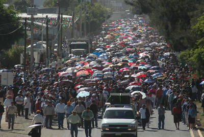 Homenaje a los caídos en Oaxaca
