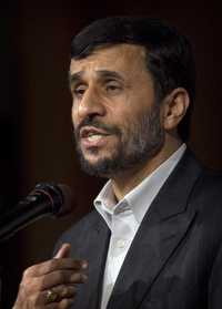 El presidente iraní, Mahmud Ahmadinejad, ayer en Teherán