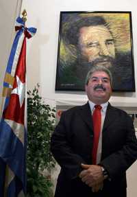 Manuel Francisco Aguilera, el mes pasado en la embajada cubana