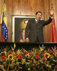 El presidente Hugo Chávez, en imagen proporcionada por la oficina de prensa del Palacio Miraflores