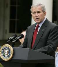El presidente George W. Bush en imágende archivo