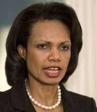 Condoleezza Rice, responsable de las relaciones exteriores estadunidenses