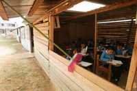 Aulas de madera en Oaxaca, en imagen de archivo