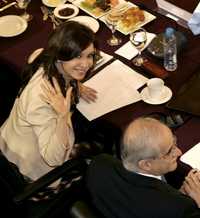 La presidenta de Argentina, Cristina Fernández, ayer, durante la 34 Cumbre del Mercosur en Montevideo, Uruguay