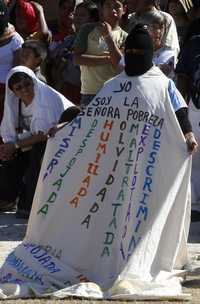 Mujeres zapatistas durante su participación en el encuentro internacional que se lleva a cabo en La Garrucha, Chiapas