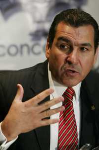 Ismael Plascencia, presidente de la Concamin, durante la conferencia de prensa que ofreció ayer
