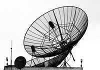 Antena satelital en la ciudad de Mexico