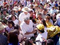 Andrés Manuel López Obrador, ayer en Axochiapan, Morelos