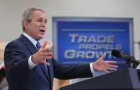El presidente George W. Bush habló ayer sobre la situación económica de su país en Torrance, California