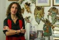 La antropóloga Giovanna Gasparello durante su plática con La Jornada