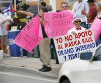 Manifestaciones de exiliados cubanos, ayer en la Pequeña Habana de Miami