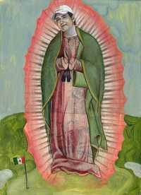 La golfista mexicana Lorena Ochoa, en una imagen de la Virgen de Guadalupe