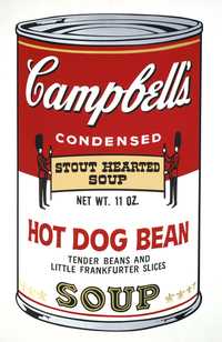 Más de 100 de los trabajos realizados por Andy Warhol se presentarán por tres meses en una exhibición en el Museo Grand Rapids, en Michigan. En la imagen, la clásica Campbell’s Soup II: Hot dog bean