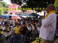 El ex candidato presidencial durante un mitin en Apaxtla de Castrejón, Guerrero