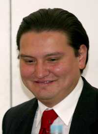 Jacobo Bonilla Cedillo, legislador de Acción Nacional, durante el foro Aborto (proyecto de vida), Eutanasia (testamento de vida), en abril de 2007