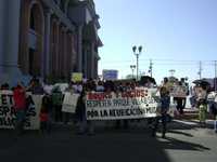 Decenas de personas se manifestaron contra la construcción del complejo cultural Musas, el pasado 16 de marzo, en Hermosillo, Sonora