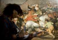 Fragmento del lienzo El dos de mayo de 1808, obra pintada por Goya en 1814, incluida en la muestra del artista que se presenta en el Museo del Prado
