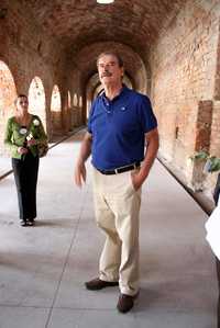Vicente Fox, en el recinto que lleva su nombre, durante el recorrido de este domingo con inversionistas estadunidenses