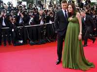 Angelina Jolie y Brad Pitt en el estreno de la cinta Kun Fu Panda, en Cannes