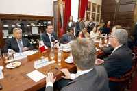 Encuentro entre legisladores de México y Alemania en las instalaciones del Senado de la República
