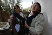 Simpatizantes del mandatario boliviano, Evo Morales, que fueron agredidas por integrantes del Comité Interinstitucional de Chuquisaca