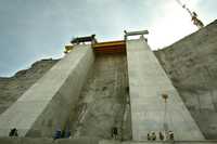 Detalle de la hidroeléctrica El Cajón, en Nayarit, ejemplo de las obras de infraestructura generadas en el país