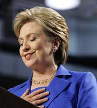 Hillary Clinton habla a sus simpatizantes en Nueva York