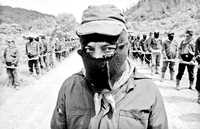 En imagen de archivo, integrantes del Ejército Zapatista de Liberación Nacional en La Garrucha