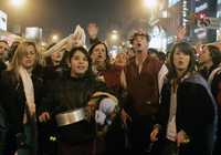 Movilización anoche en la capital de Argentina contra la política de la gobernante Cristina Fernández de Kirchner y en apoyo a los ruralistas