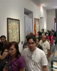 Largas filas se formaron dentro y fuera del Museo Nacional de Historia ayer, último día de la exposición de 213 piezas representativas del budismo