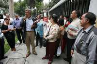 Trabajadores al servicio del Estado se manifestaron frente a las oficinas de la OIT en México para denunciar que la Ley del ISSSTE viola convenios internacionales