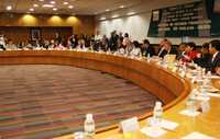 Reunión en la Cámara de Diputados en la que se entegraron los estados financieros de las universidades públicas